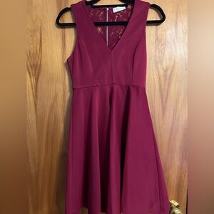 Altar’d state burgundy dress with lace